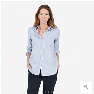 Everlane Relaxed Cotton Button Down Blue Stripe 2